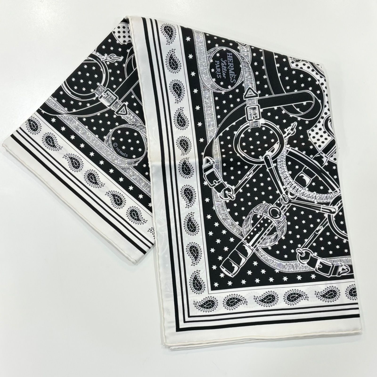 【週末お値下げ】エルメス　バンダナ　エプロンドール　カレ　55 未使用品◎HERMÉSエルメス シルクバンダナ/エプロンドール/カレ