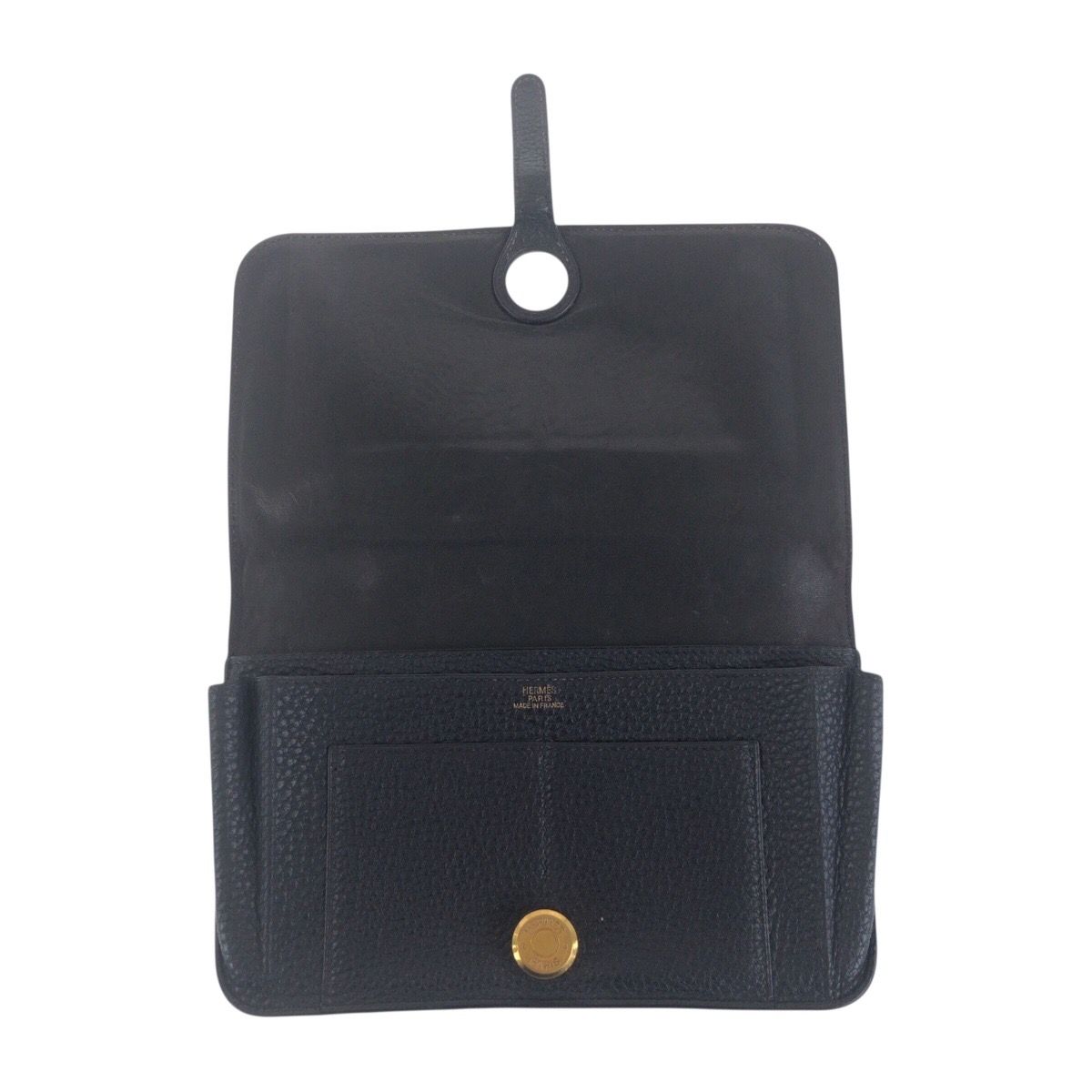 HERMES エルメス ドゴンGM ブラック 黒 ゴールド金具 トリヨン