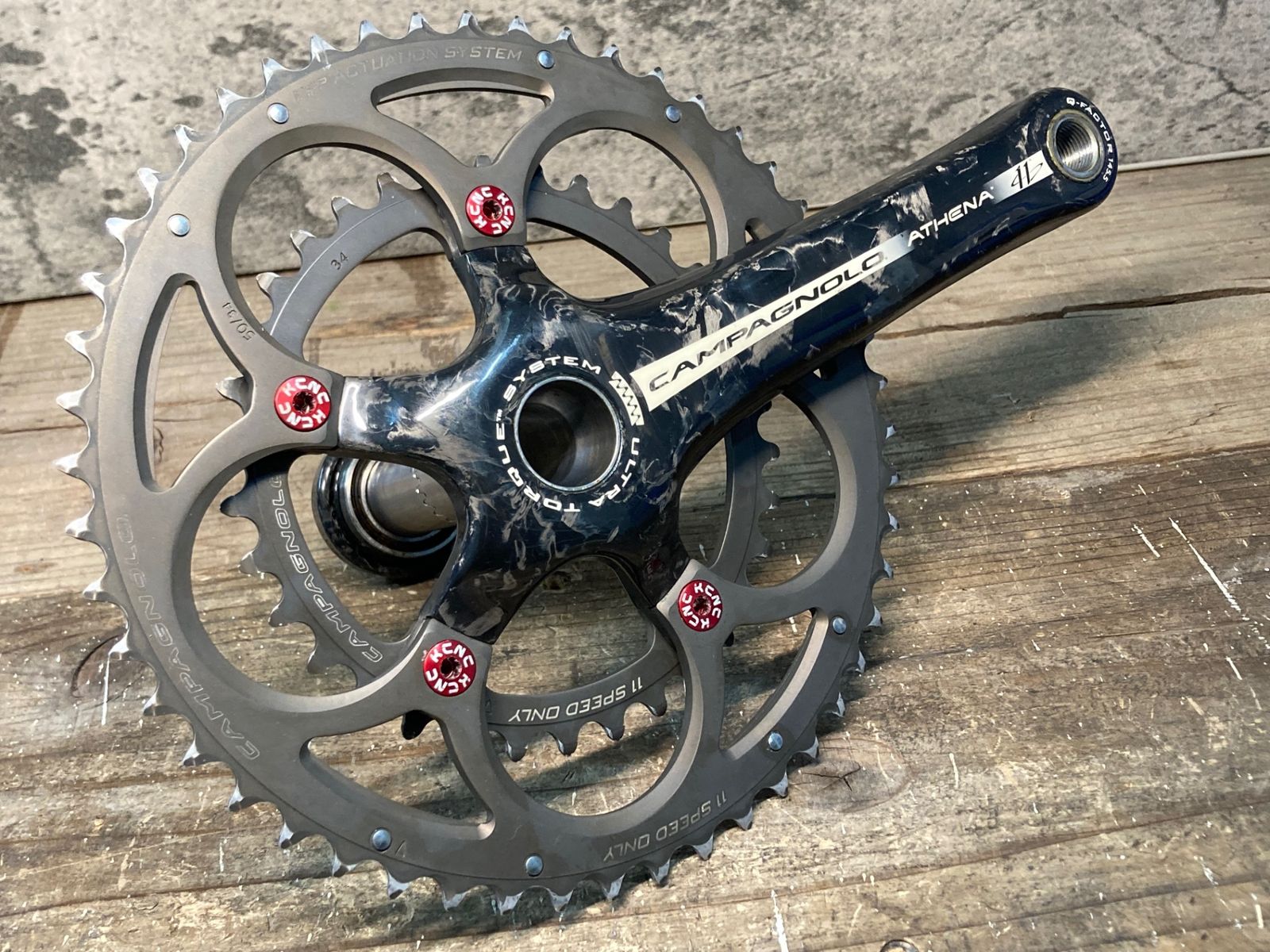 IN633 カンパニョーロ CAMPAGNOLO アテナ ATHENA クランクセット 50/34T 170mm ULTRATORQUE ※チェーンリングボルト工具舐め