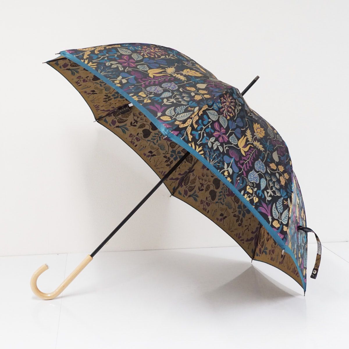 傘 槇田商店 超 Stig L. HERBARIUM スティグ リンドベリ ハーバリウム グリーン ジャガード ジャンプ 槙田商店 60cm S3091