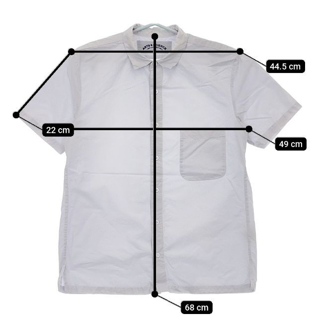 ARTS&SCIENCE 011-00689-0884 コットン 半袖シャツ ブルー