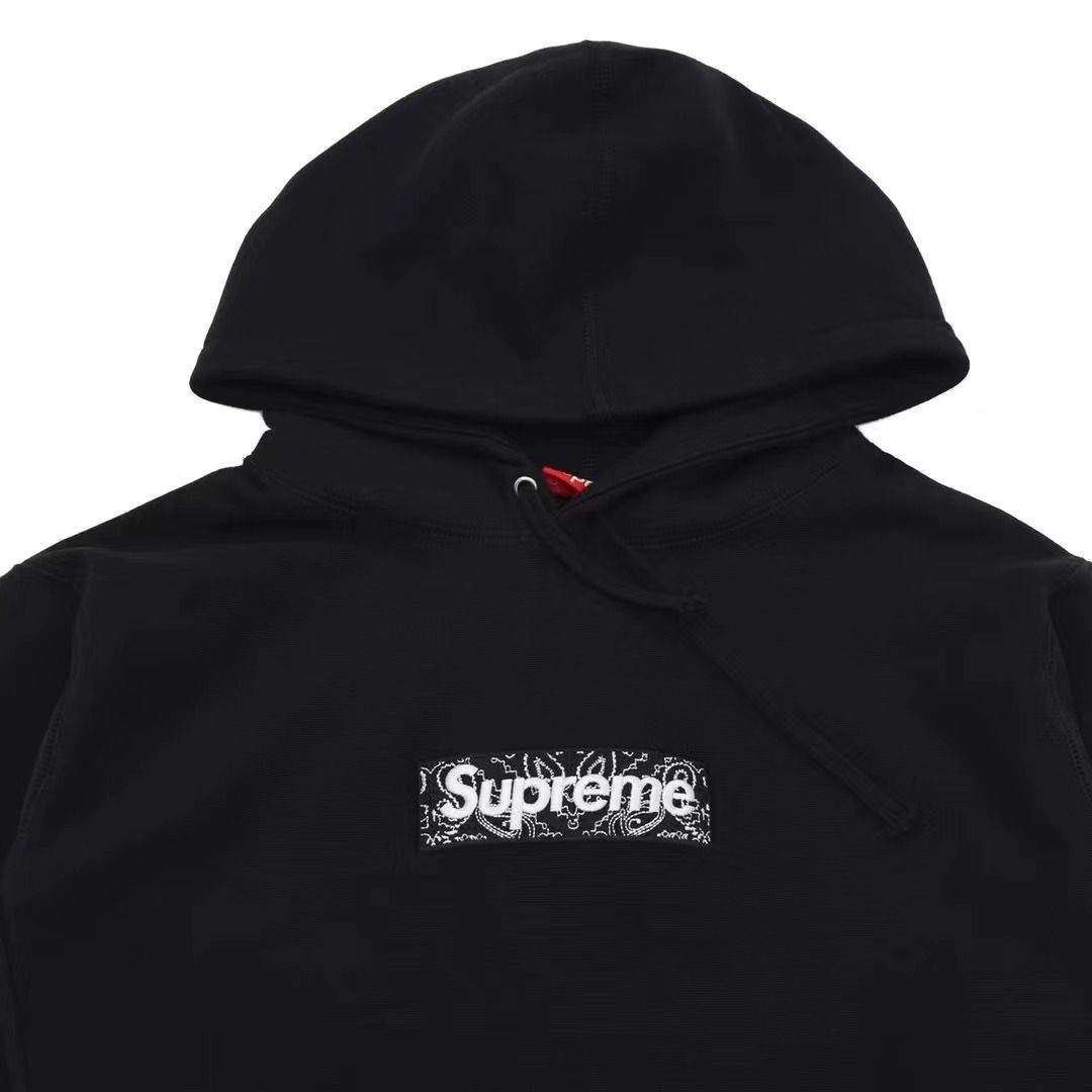 Supreme Bandana Box Logo Hooded パーカー（ブラック） - メルカリ