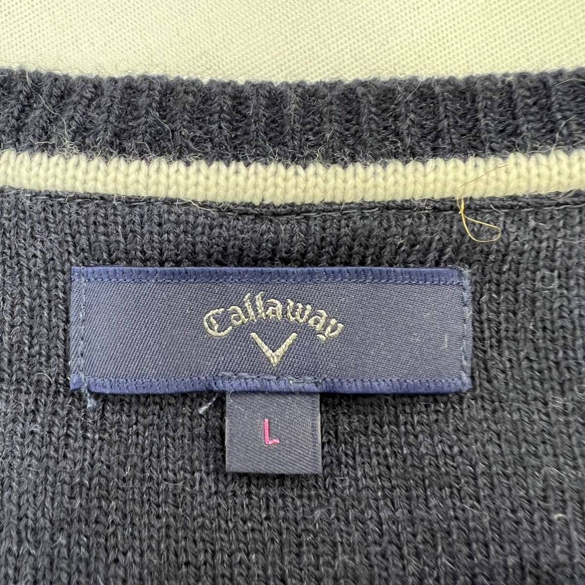 Callaway ゼブラ柄 Vネックニットレディース Callaway ☆ ゼブラ柄 デザイン Vネック ニット セーター