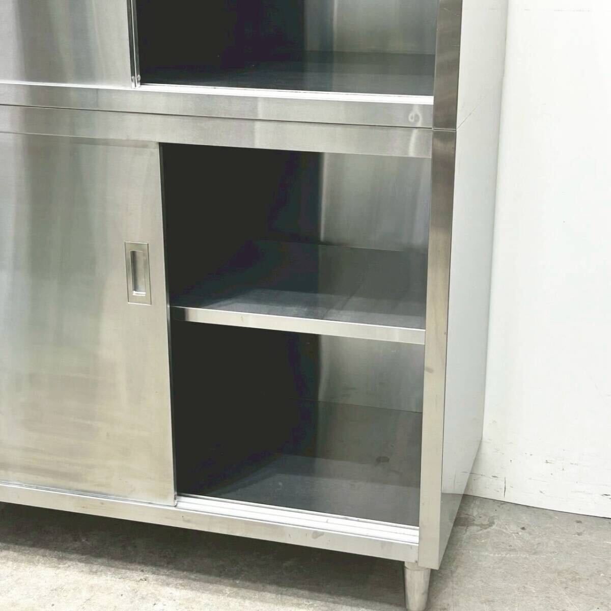 ステンレス食器庫 W1200×D600×H1800 ステンレス棚 業務用 厨房 中古