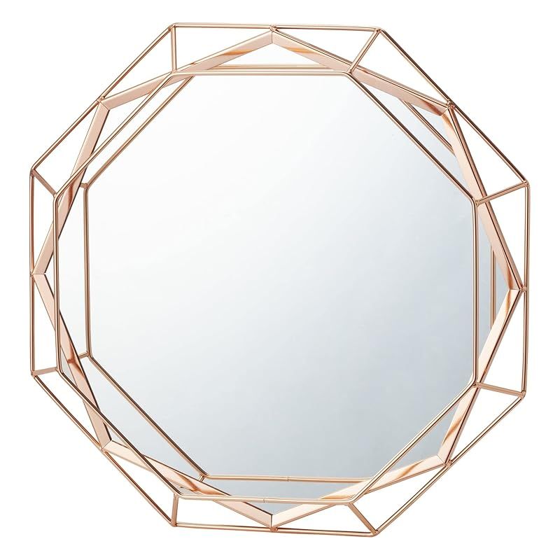 Francfranc フランフラン リナ ウォールミラー ピンクゴールド 50 cm モダン メタリック