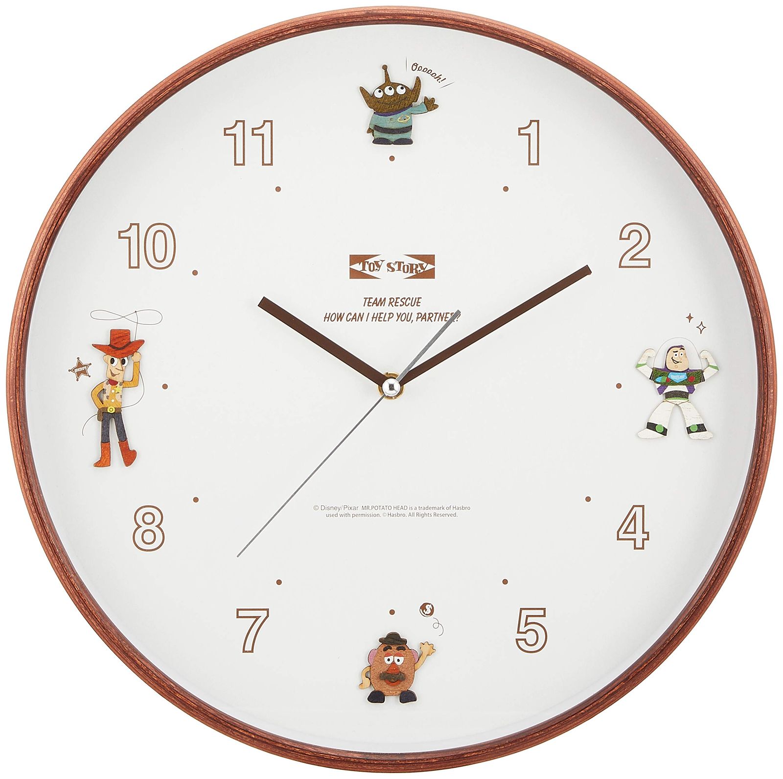 ディズニー ウッドパーツクロック 壁掛け時計 トイ・ストーリー