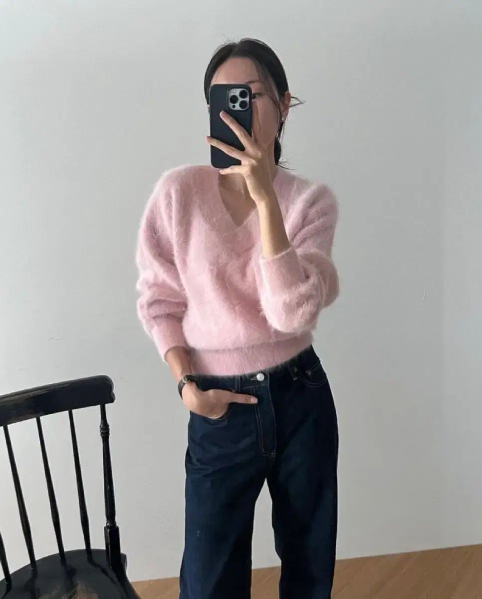 SIE シエ ブリス アンゴラ ニット ピンク