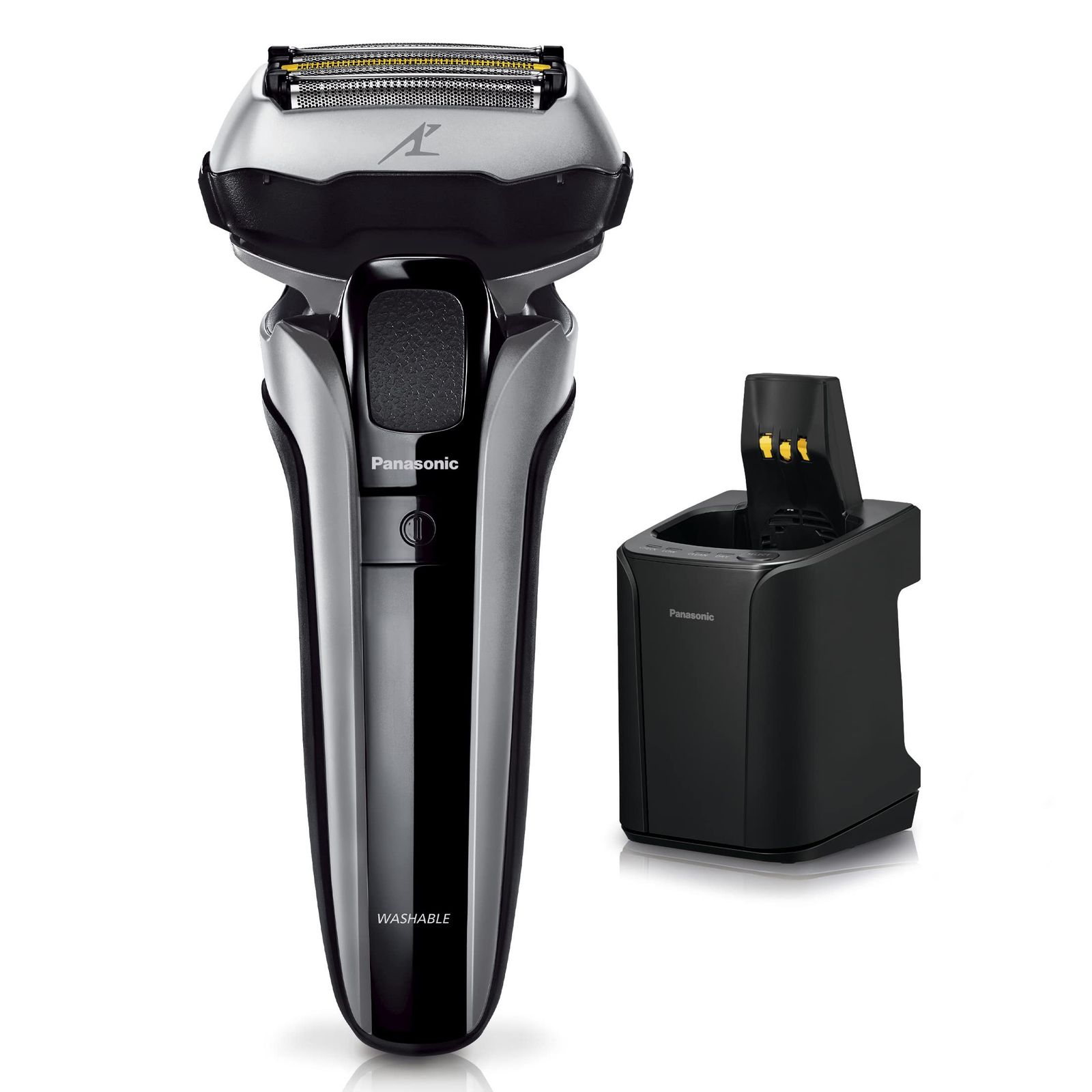 パナソニック ラムダッシュPRO メンズシェーバー 5枚刃 洗浄器付き シルバー ES-LV7H-S [シェーバー単品] [5)ハイグレード/洗浄器付き/充電中でも剃れる/シルバー]