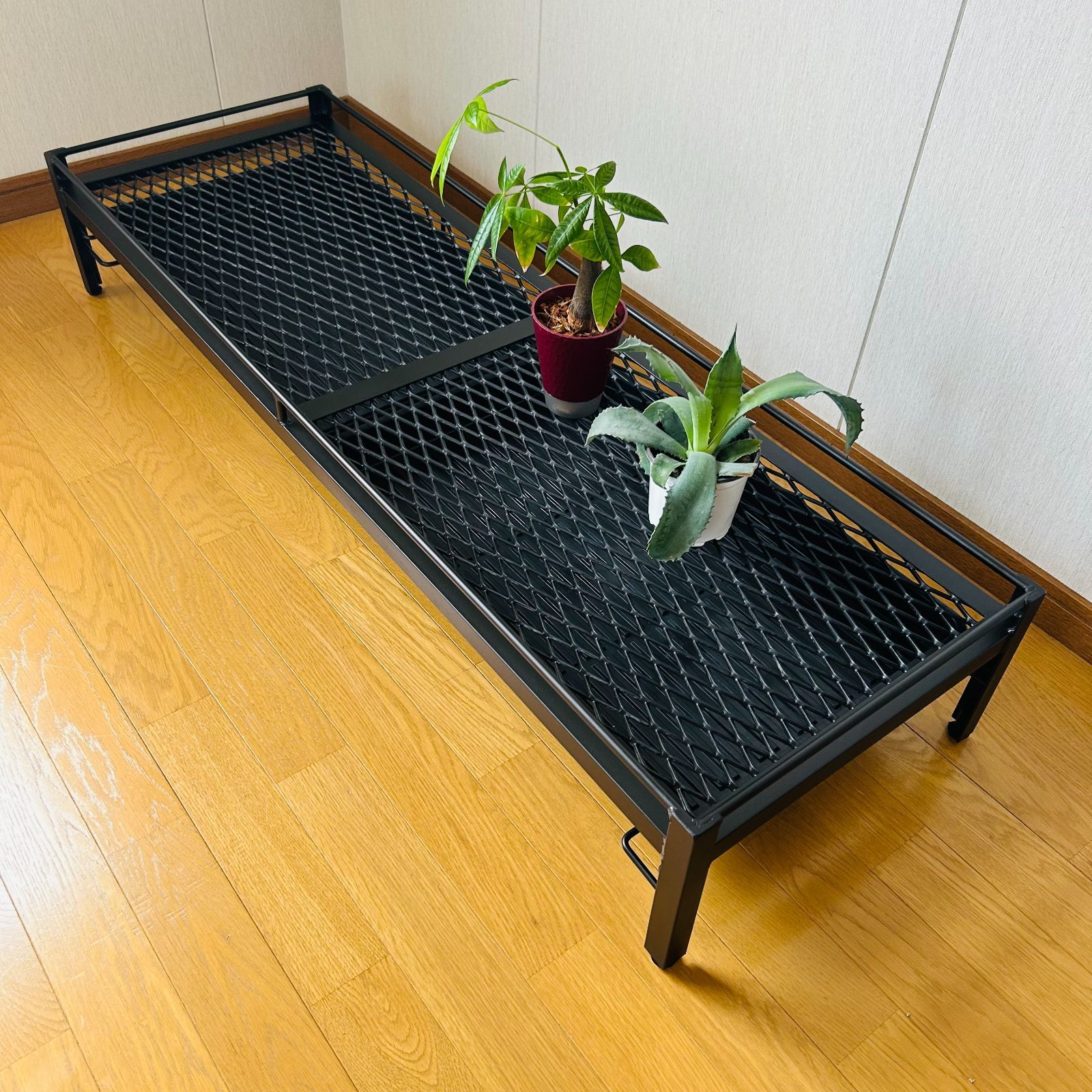 植物棚 シェルフ アガペラック 124cm x 41cm ダブル受け皿仕様