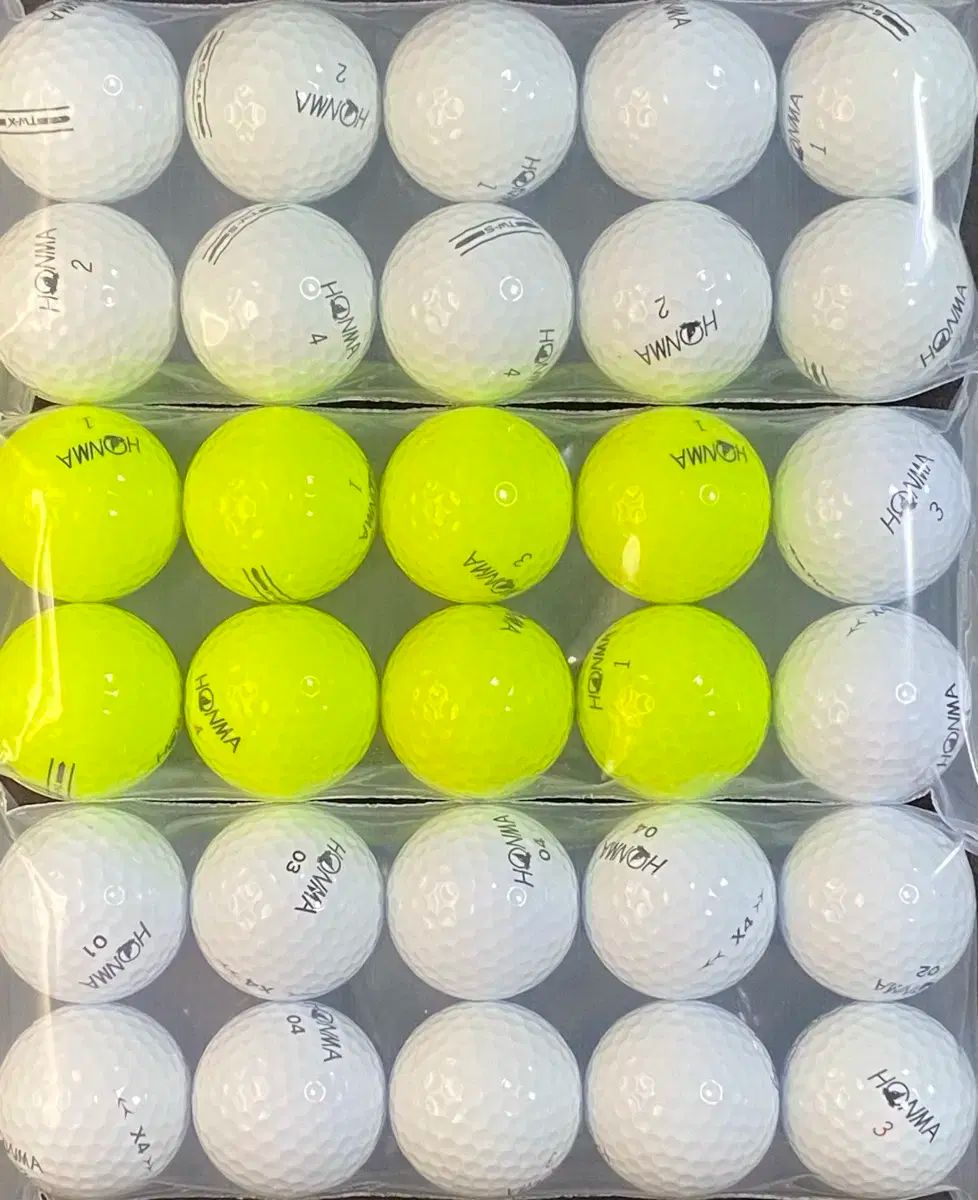 HONMA(本間ゴルフ) 3 ー 4 平和 A + グレード 30 犬 ゴルフボール ロストボール