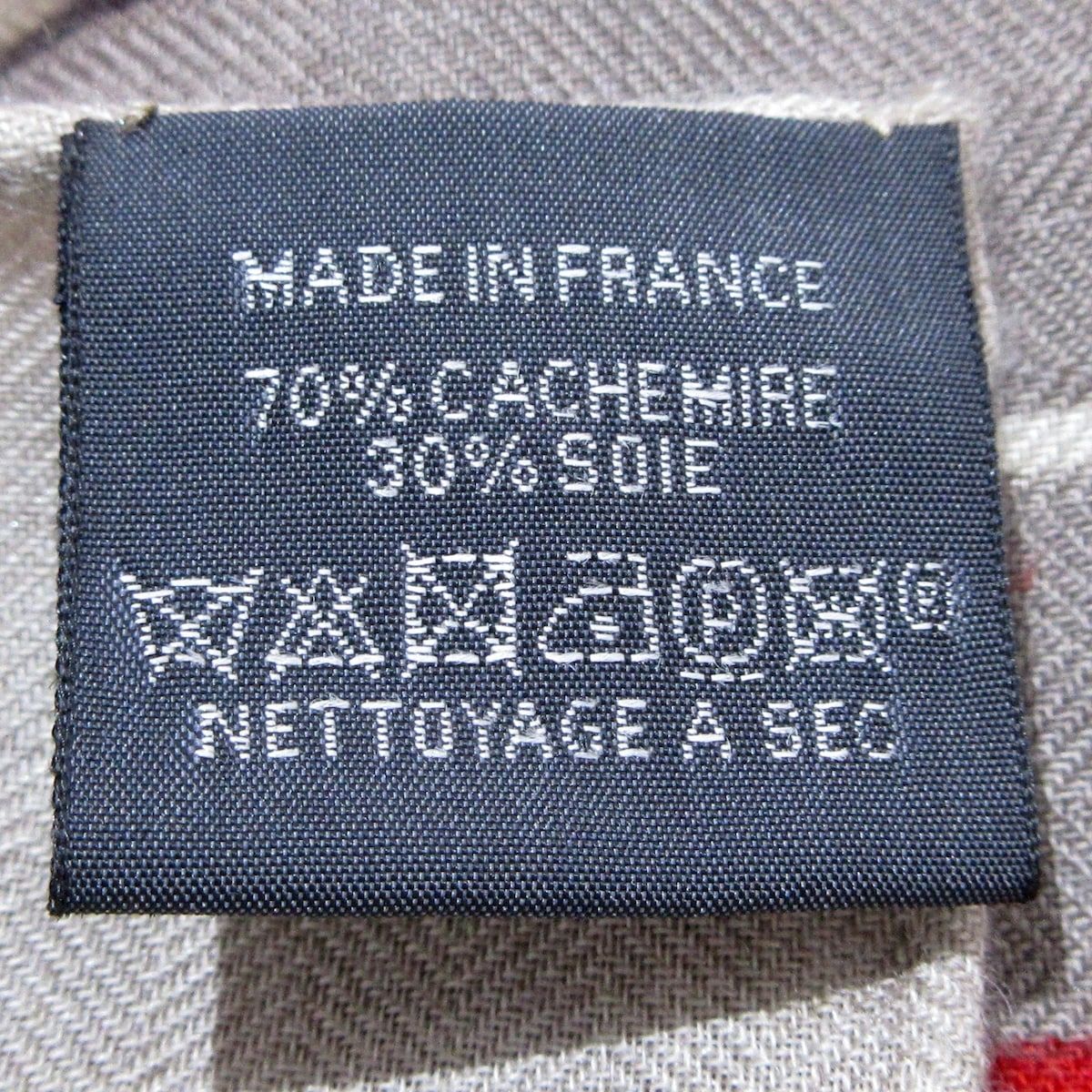 エルメス ストール ショール カレジェアン ショール カレ140 ライトグレー×レッド×マルチ SELLE DE DIGNITAIRE カシミヤ シルク MERCADOAVALIA_COM_BR