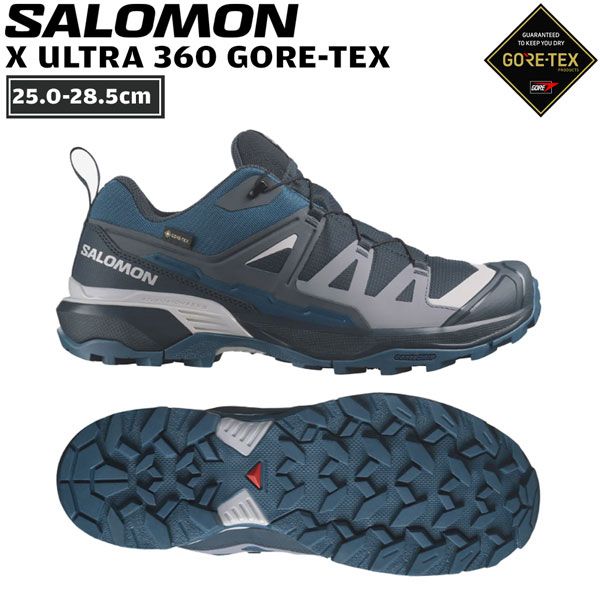 登山 トレッキング トレラン 24SS SALOMON サロモン X ULTRA 360 GTX エックスウルトラ360ゴアテックス Carbon|IndiaInk|DeepDive