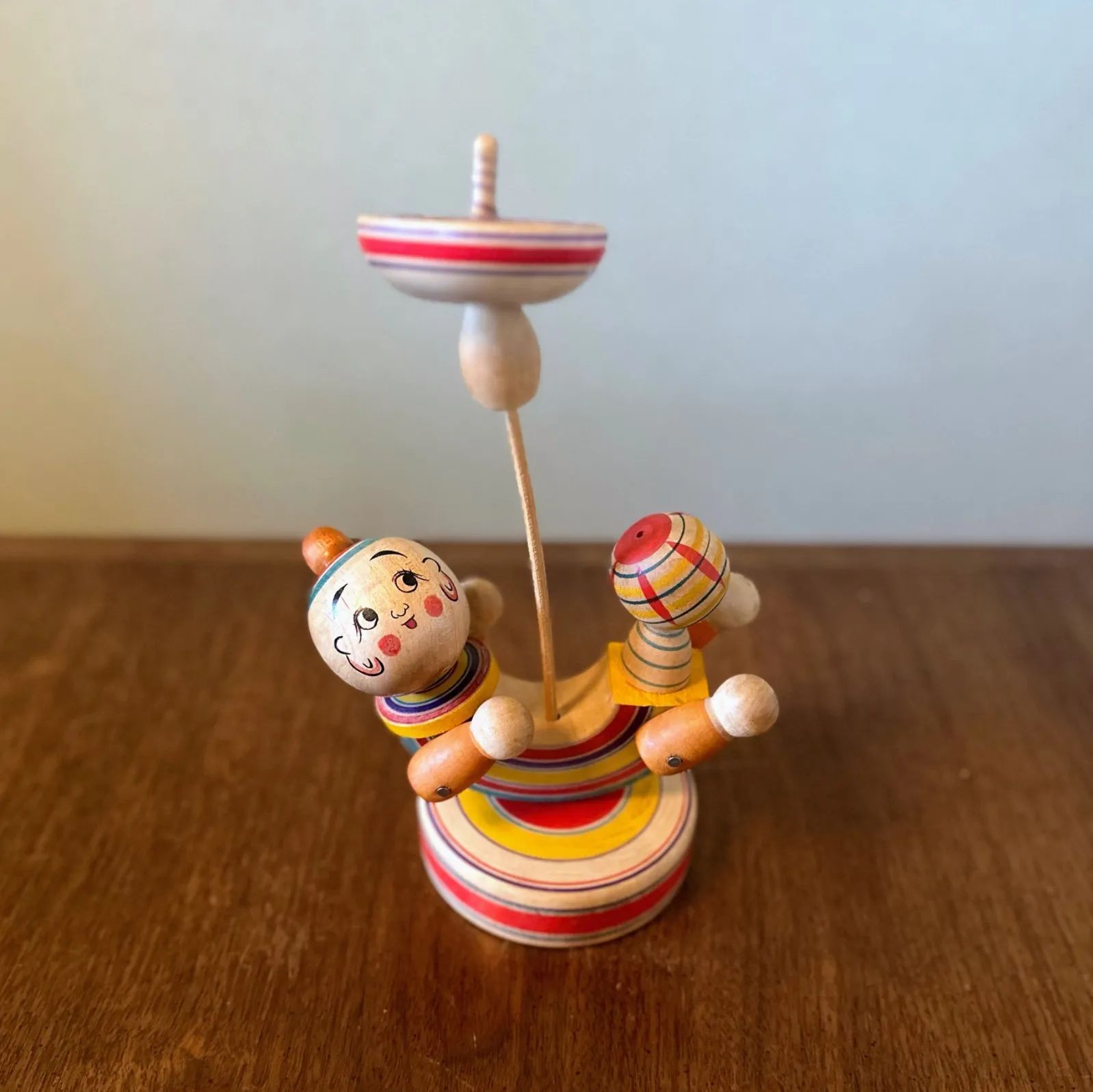 つたまもる作 蔦衛作 つたや物産 木地玩具 昭和レトロ サーカス ピエロ
