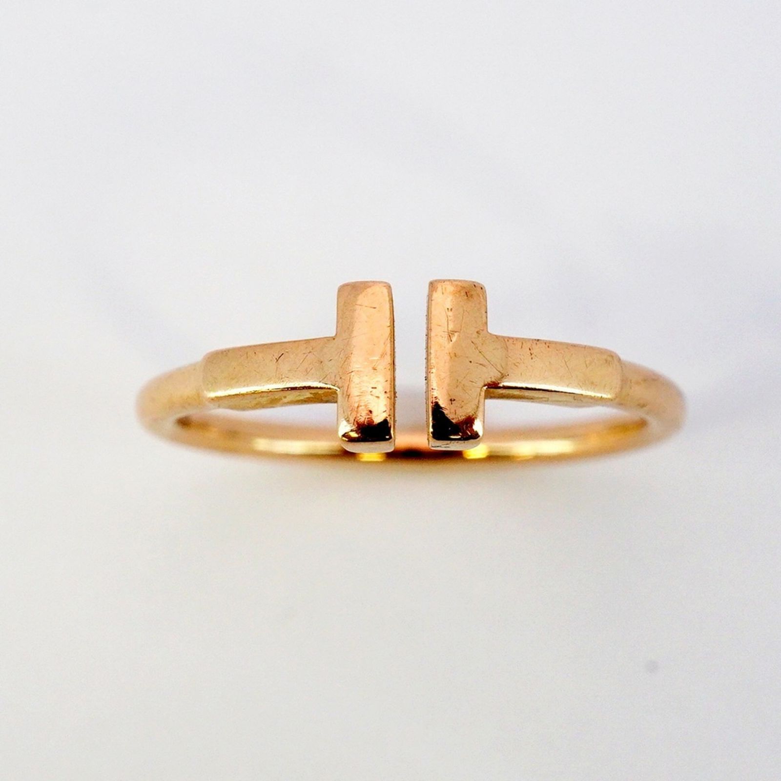 ティファニー Tiffany ティファニー リング Tワイヤー 18KPG ピンクゴールド 12.5号レディース