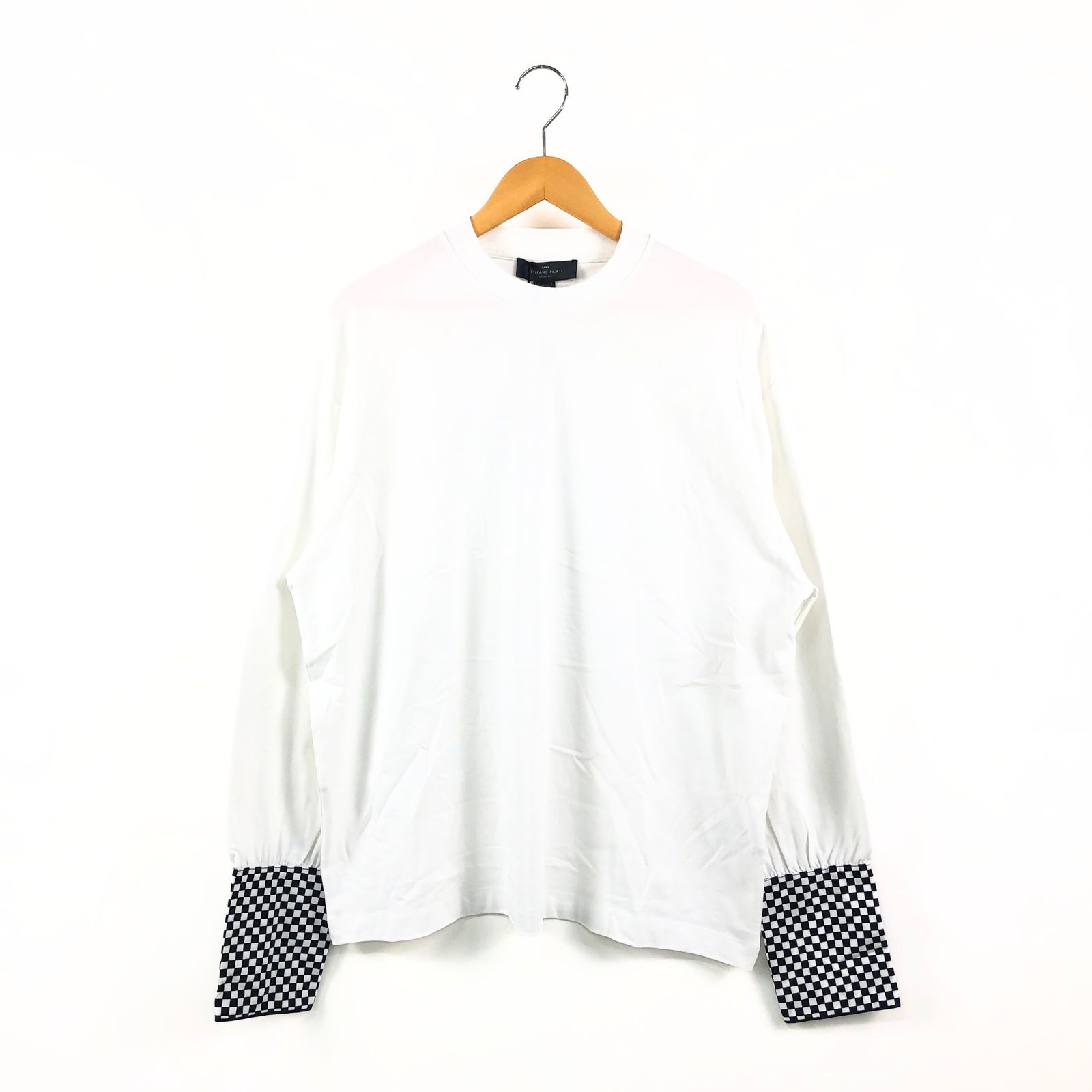 ZARA STEFANO PILATI フリル付きシャツ M　白 ZARA - 【ZARA】ザラ フリル付きポプリンシャツの通販 by Mm's