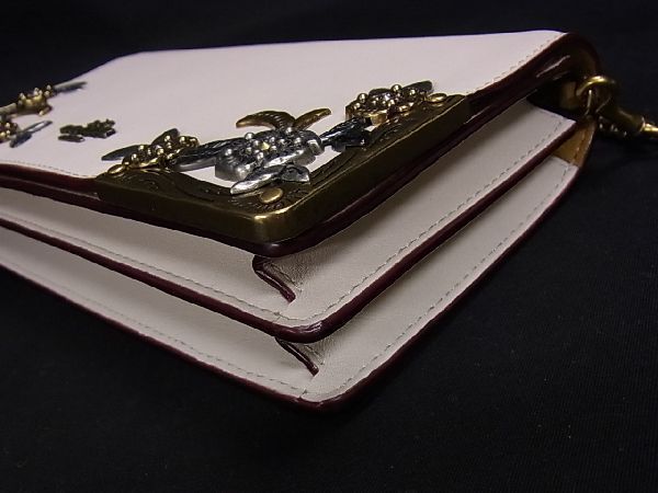 COACH メタルティーローズ 24909 レザー ショルダーバッグ