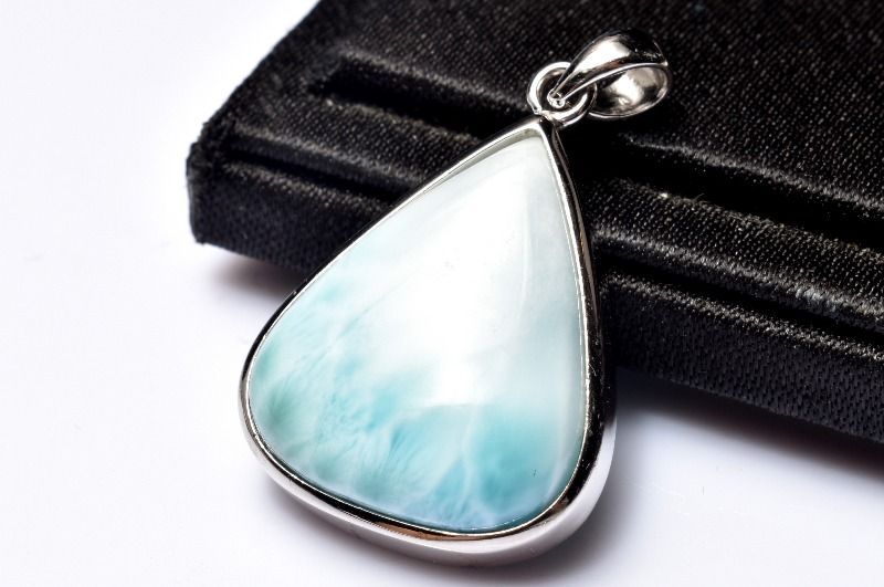 ラリマーペンダントトップ天然石パワーストーンシルバー925 高品質