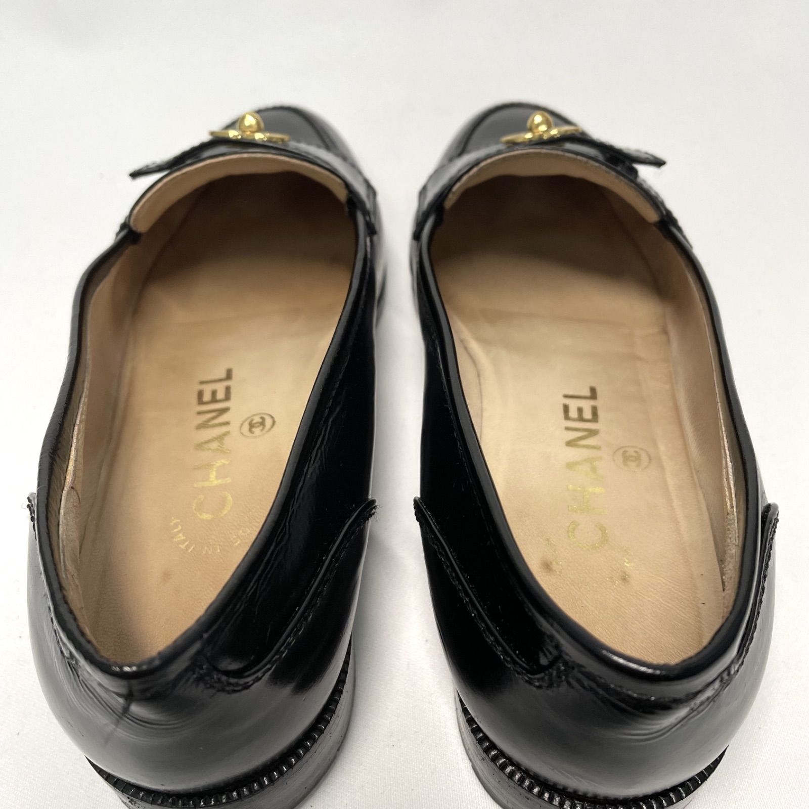 CHANEL シャネル ローファー パテントレザー ココマーク ターン