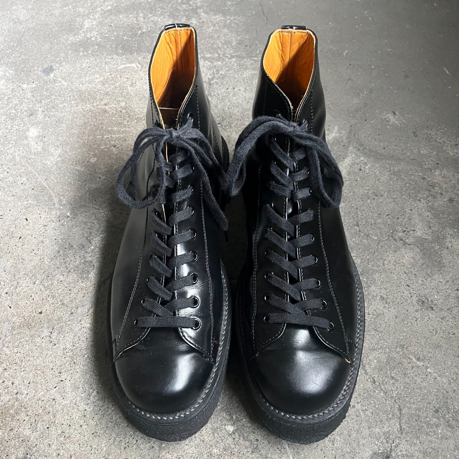REGULATION Yohji Yamamoto 22aw MAT GLASS LEATHER DEMI BOOTS 27 (04