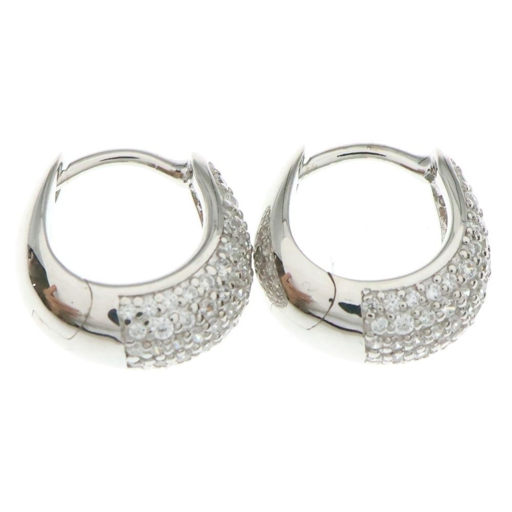 TOMWOOD トムウッド Ice Huggies Pave アイス ハギーズ パヴェ シルバー ピアス
