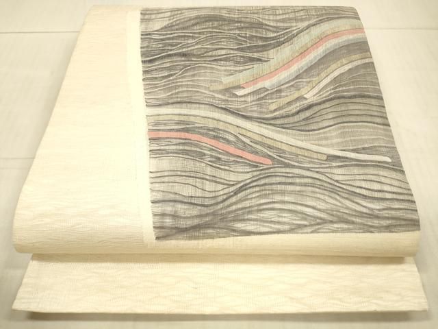 平和屋着物＊夏物　太鼓柄袋帯　流水文　金糸　正絹　逸品　DAAX8672cm 平和屋着物＊夏物 太鼓柄袋帯 流水文 金糸 正絹 逸品 DAAX8672cm