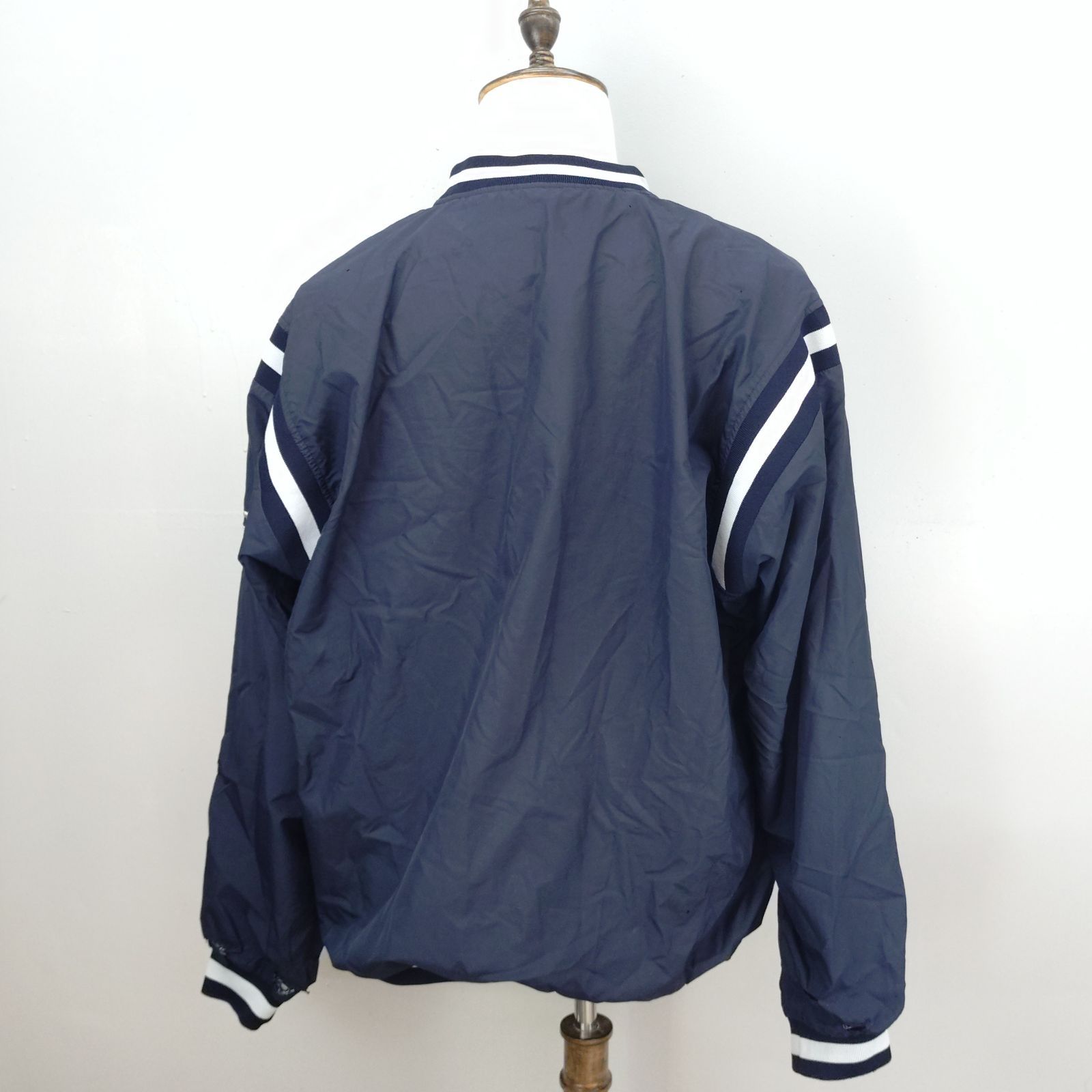 MIZUNO XO サイズ 奈良大学附属高等学校 グランドコート ウインドブレーカー プルオーバー Vネック ネイビー ミズノ