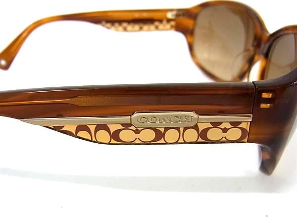 COACH　ブラウン×シルバー　ラメ入り　サングラス　メガネ　レオパード　お洒落 hc7155-933375-n.jpg