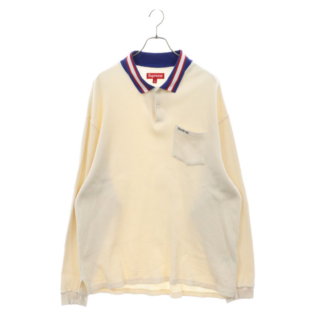 2023AW Supremeのワッフルサーマルのロングスリーブポロシャツ SUPREME (シュプリーム) 23AW Thermal L/S Polo Shirt サーマル ロング