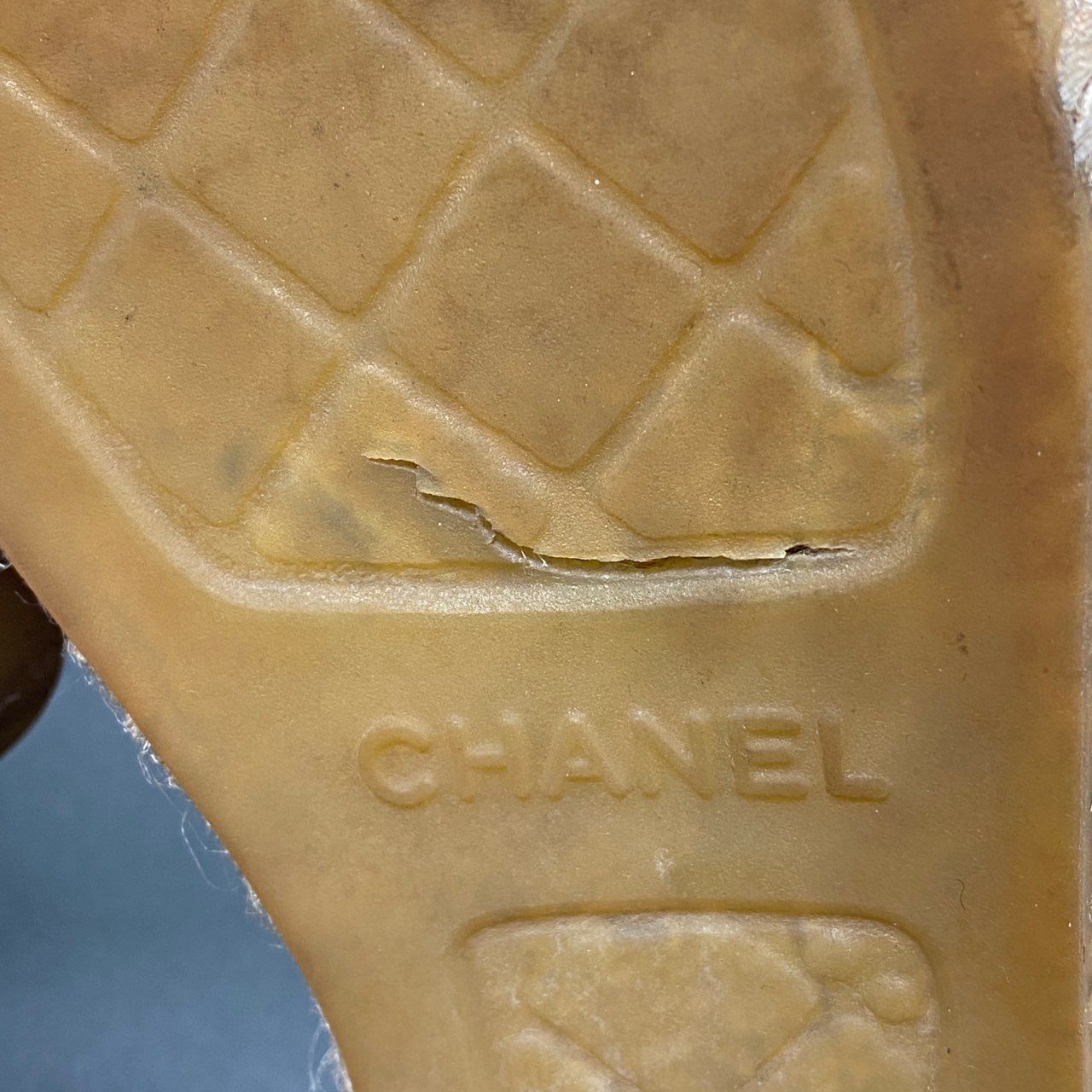 2L24 CHANEL シャネル ココマーク レザー エスパドリーユ 38  