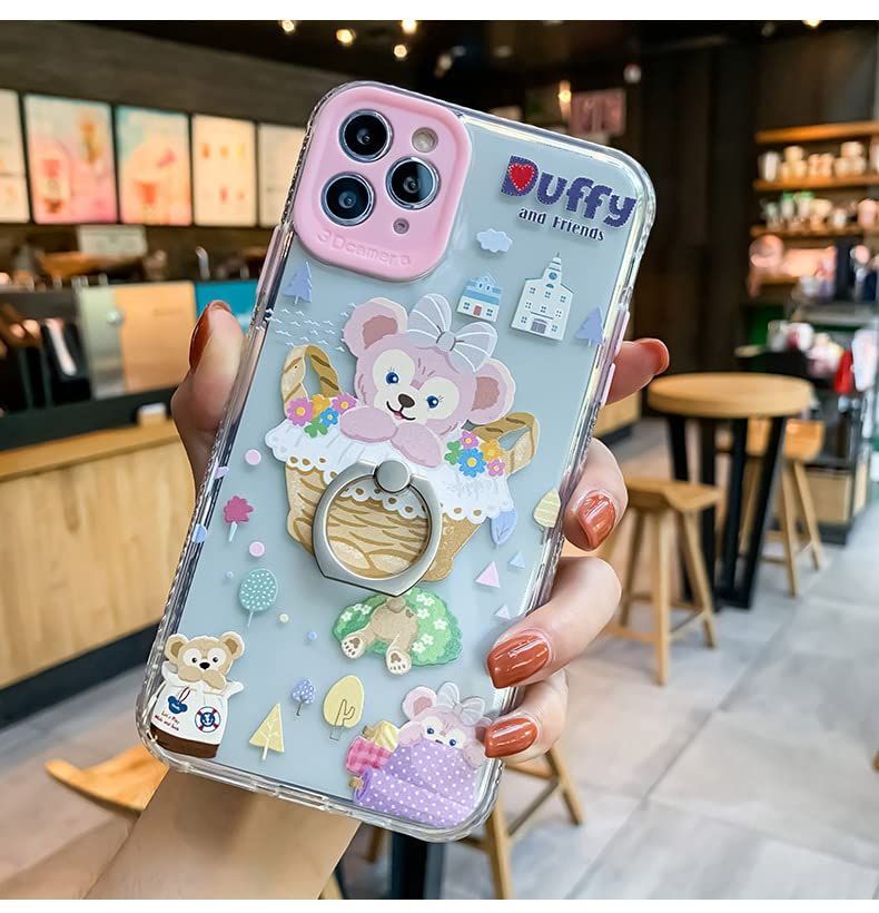 在庫処分】ダッフィー ディズニー リング スマホスタンド iphoneケース スマホケース 携帯カバー 携帯保護 キャラクター  iphone13proステラルー 落下防止 スタンド機能 耐衝撃 脱着簡単 おしゃれ かわいい 軽量 プレゼント 友達集まり - メルカリ