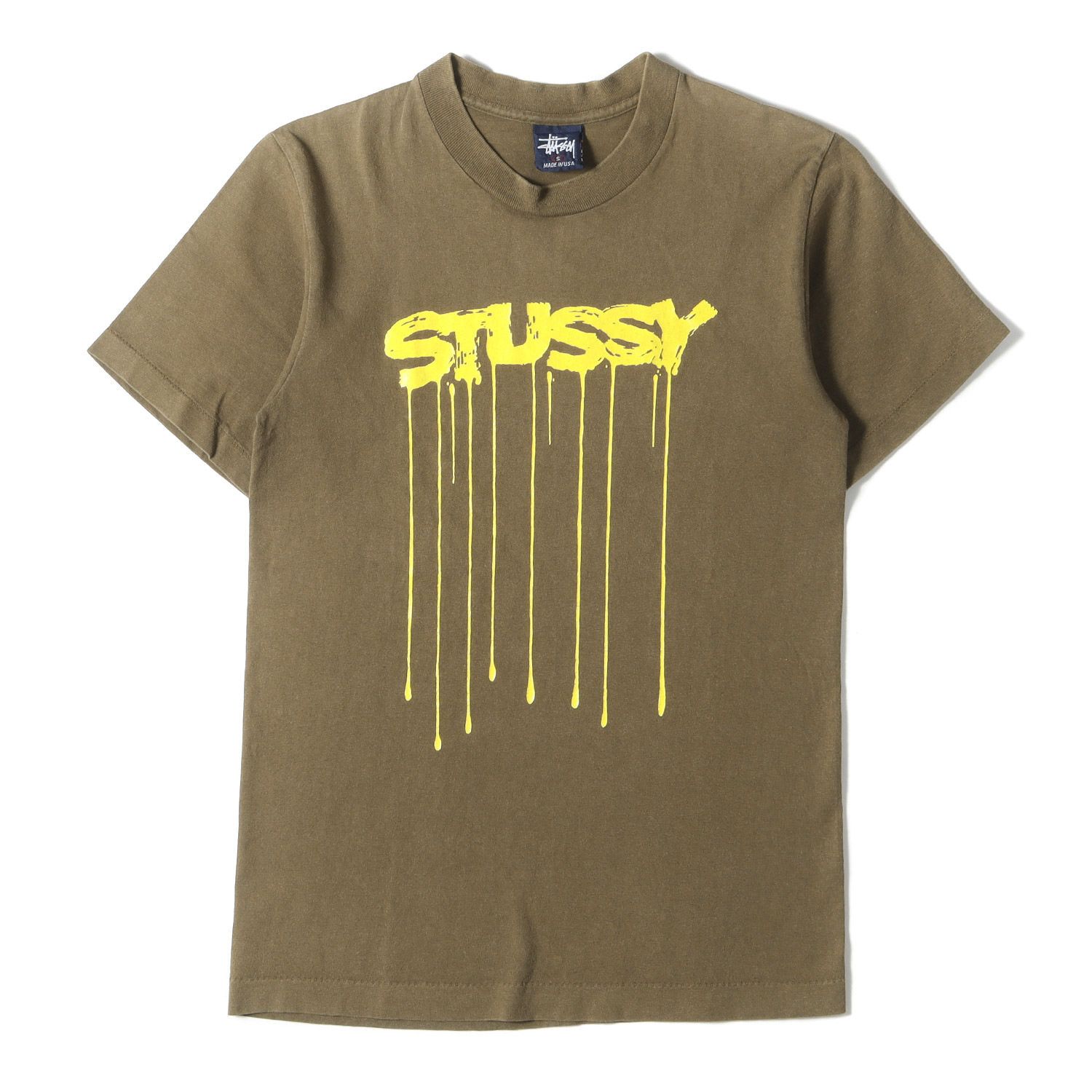 STUSSY ステューシー プリント Tシャツ USA製 Lサイズ ブラウン STUSSY ステューシー プリント Tシャツ USA製 Lサイズ ブラウン