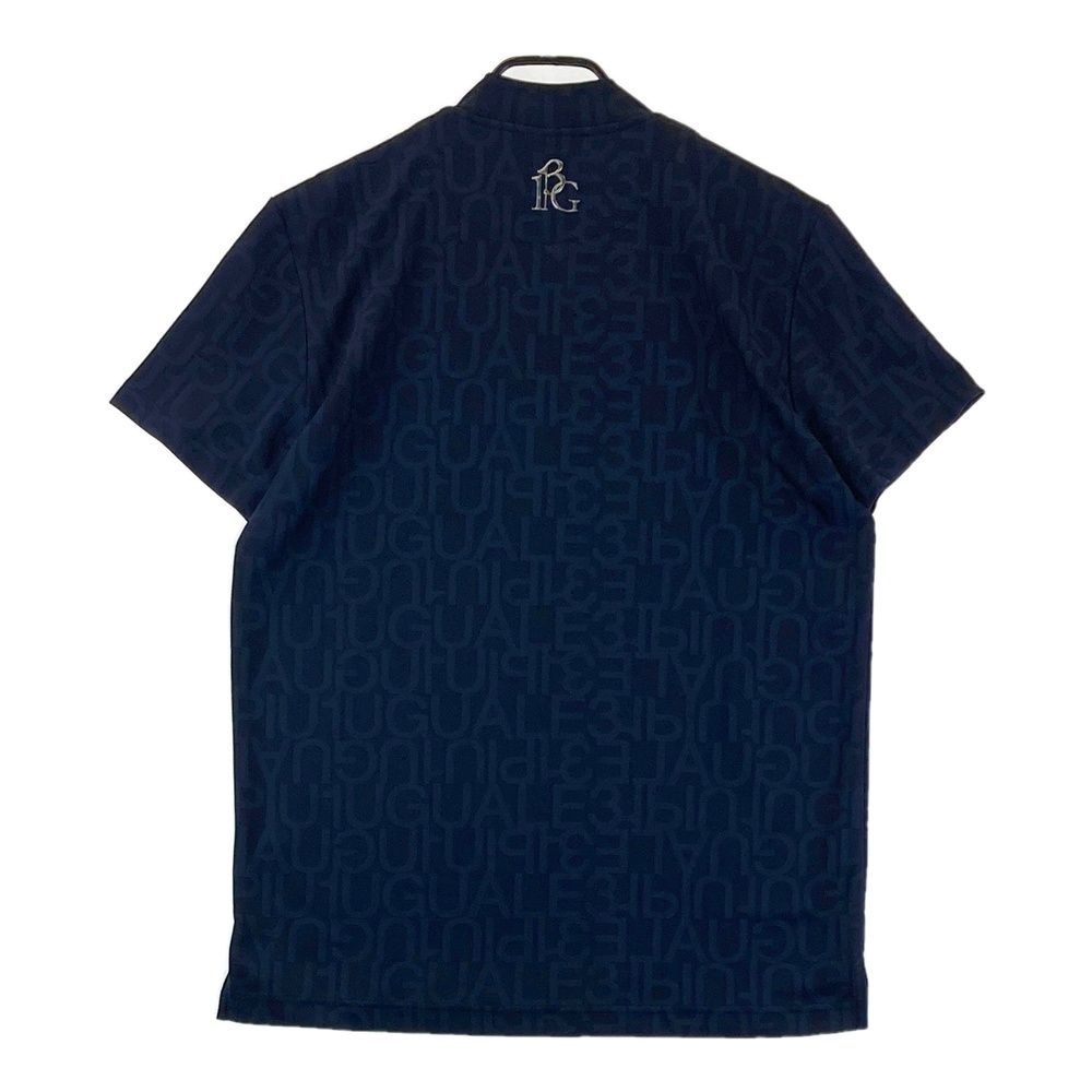 サイズ 4 1PIU1UGUALE3 GOLF GRT206 半袖モックネックTシャツ 総柄 ネイビー系 240101472631 ゴルフウェア メンズ ストスト