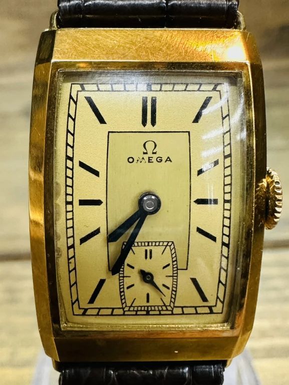 オメガアンティークウォッチ手巻き 14k ゴールド オメガ 手巻き 14金無垢 14k リーフモチーフ ダイヤモンド