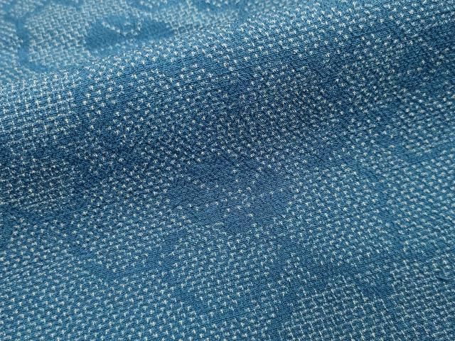 平和屋着物○本塩沢 130亀甲 舞花文 胴抜き仕立て 正絹 逸品 CAAX5905gh