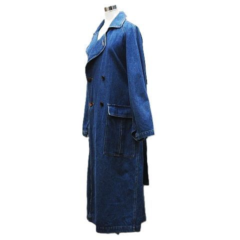 Archi デニムトレンチコート 訳あり ARCHI アーキ デニム トレンチコート ロング ブルー