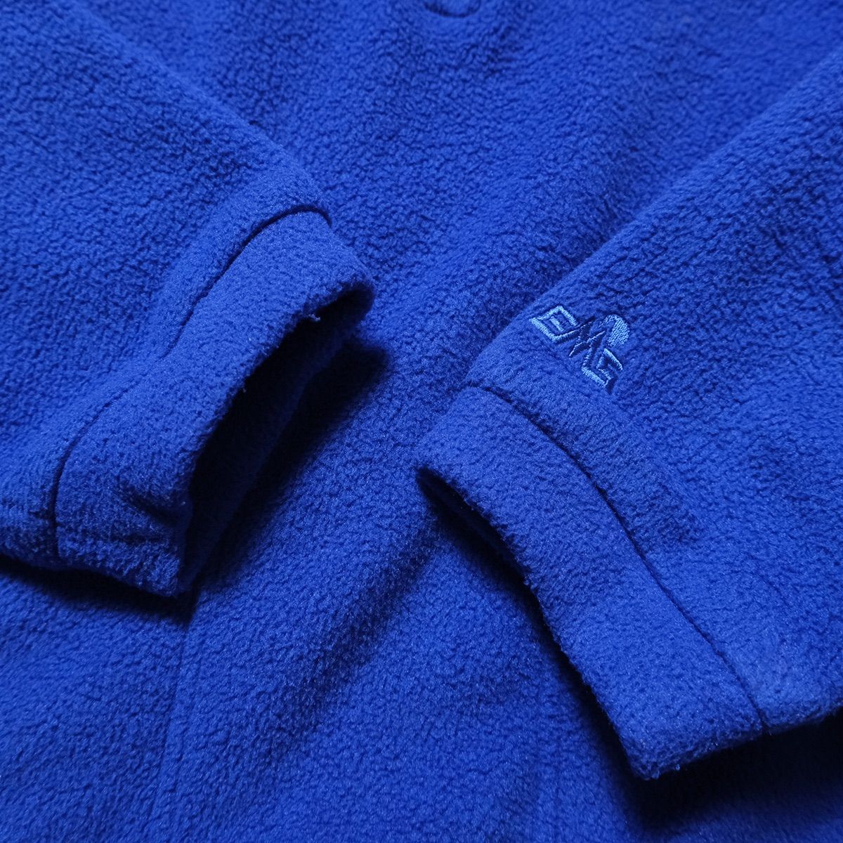90's EMS ハーフジップ フリース ジャケット (L) 青 プル