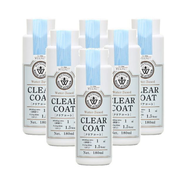 和信ペイント クリアコート ＣＣ−０５ アイスブルー 180ml ６缶セット 和信ペイント クリアコート ＣＣ−１４ グロスクリア 180ml ６缶セット