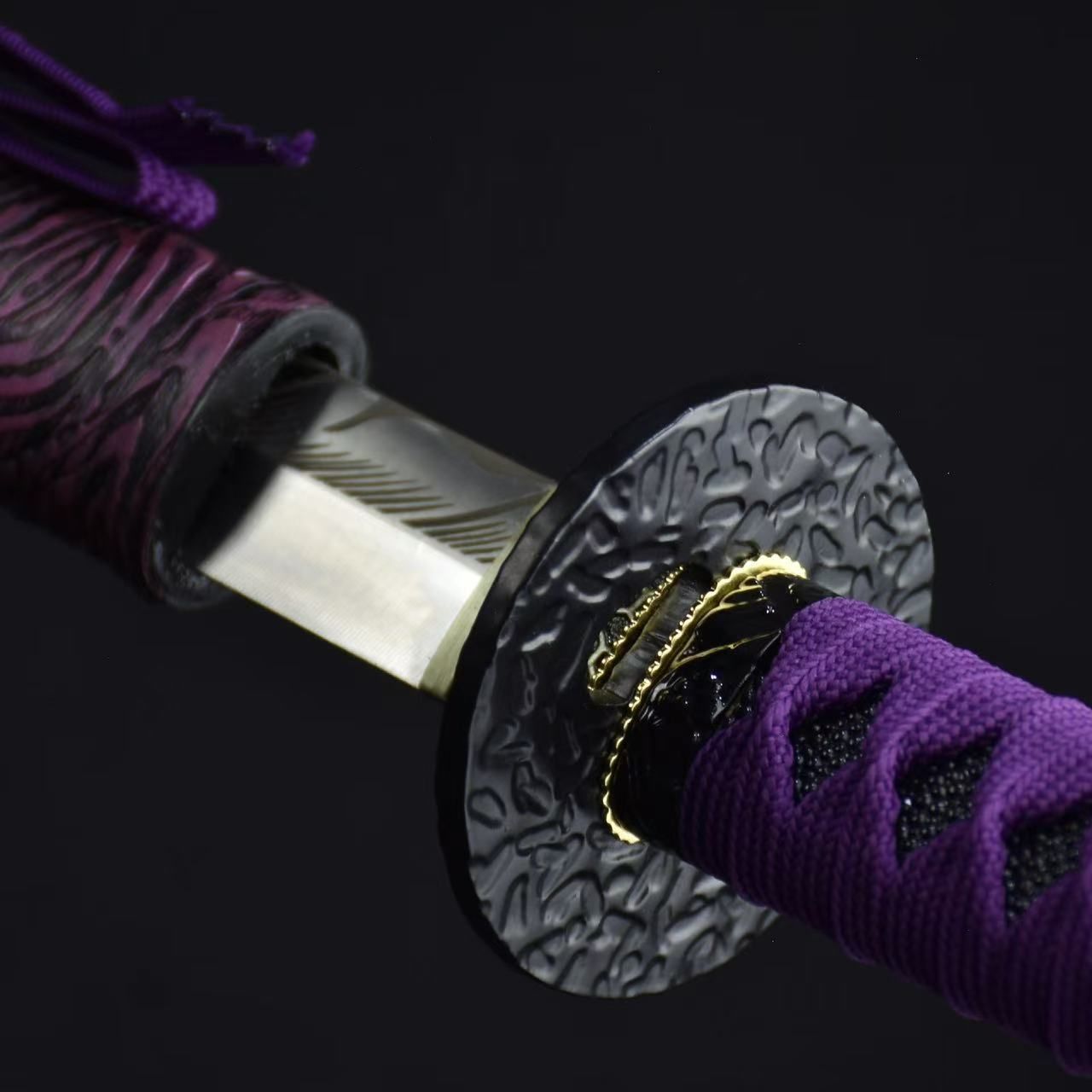 紫霜  武具　刀装具　日本刀　模造刀　居合刀 hl.jp11「紫炎切」 日本打刀 模造居合刀 練習用刀 亜鉛合金装具