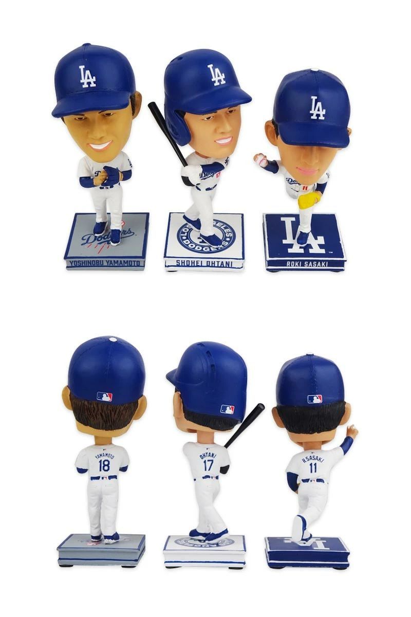 山本由伸フィギュア＆OHTANIパズルセット 送料無料】 foco DUAL BOBBLE MLB WORLD TOUR SEOUL SERIES LA