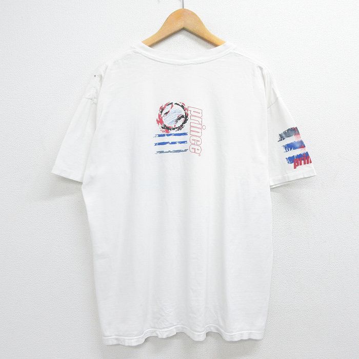 XL/古着 半袖 ビンテージ Tシャツ メンズ 90s prince テニス 大きいサイズ クルーネック 白 ホワイト 23sep01 中古 -  メルカリ