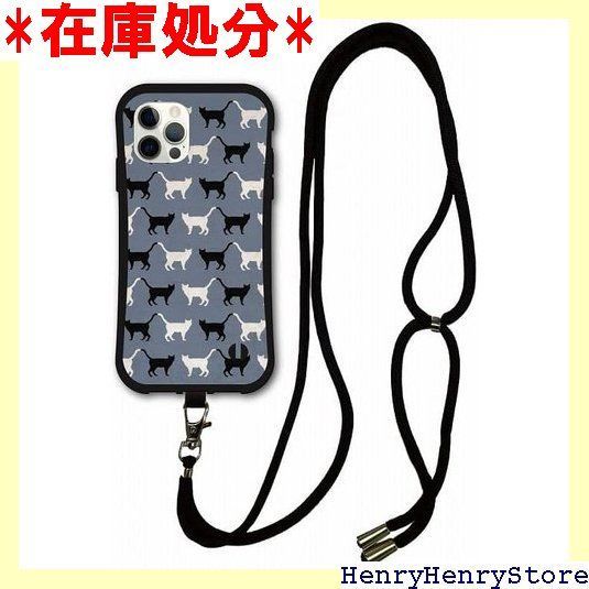 スマホショルダー付 iPhone15 ケース スマホケース i-coronケース アイフォン15互換品カバー 耐衝撃 保護 TPUケース スマホカバー 水玉 ネコ柄 グレー かわいい 1260