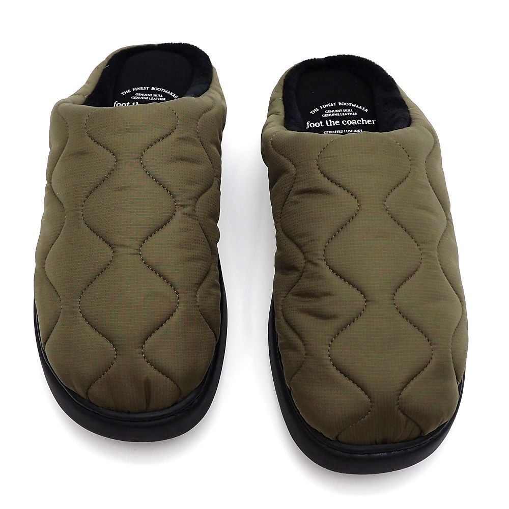 foot the coacher SANDALS WAVE STITCH キルティング サンダル サイズ 8 カーキ フットザコーチャー メンズ 5 L H 0610 S KUG 05