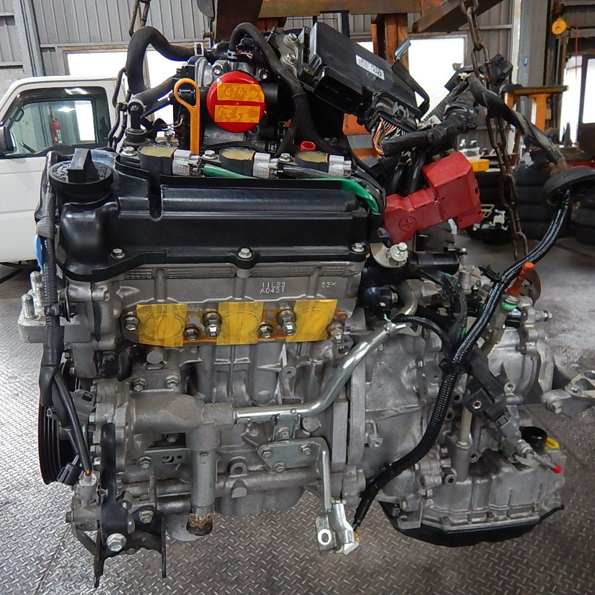 スズキ DBA-MH23S 後期 ワゴンR K6A ノンターボ エンジン 走行距離59 453km テスト動画あり 101972