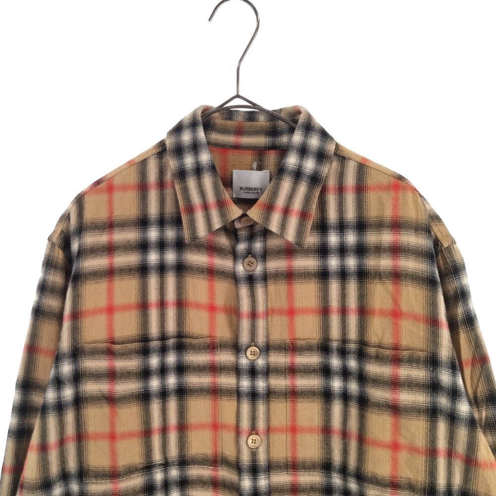 BURBERRY LONDON (バーバリーロンドン) 21AW ノヴァチェック 長袖シャツ バーバリーチェック ブラウン 8036773 - メルカリ