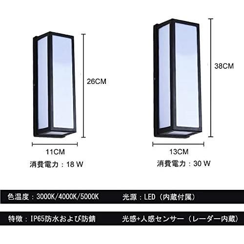 ウォームホワイト_30W HONGYAN 玄関灯 屋外屋内兼用 玄関ライト 壁掛け