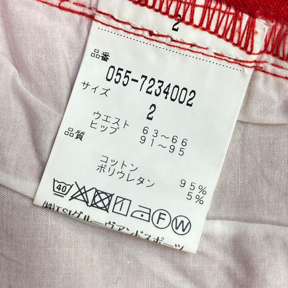 サイズ：2 PEARLY GATES パーリーゲイツ  スカート  レッド系 [240101441865] ゴルフウェア レディース ストスト サイズ：2 PEARLY GATES パーリーゲイツ スカート レッド系