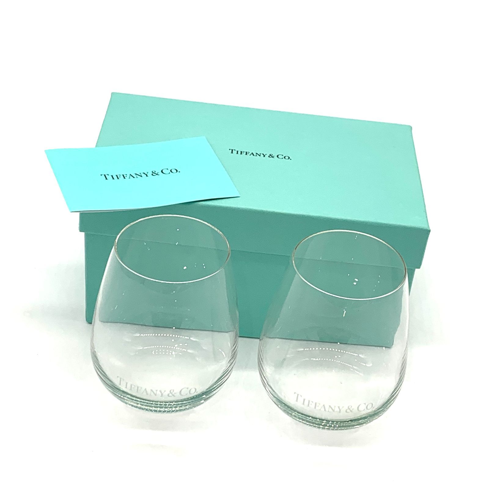 新品箱付き　ティファニー TIFFANY＆Co ロゴ　タンブラー　グラスグラス/カップ