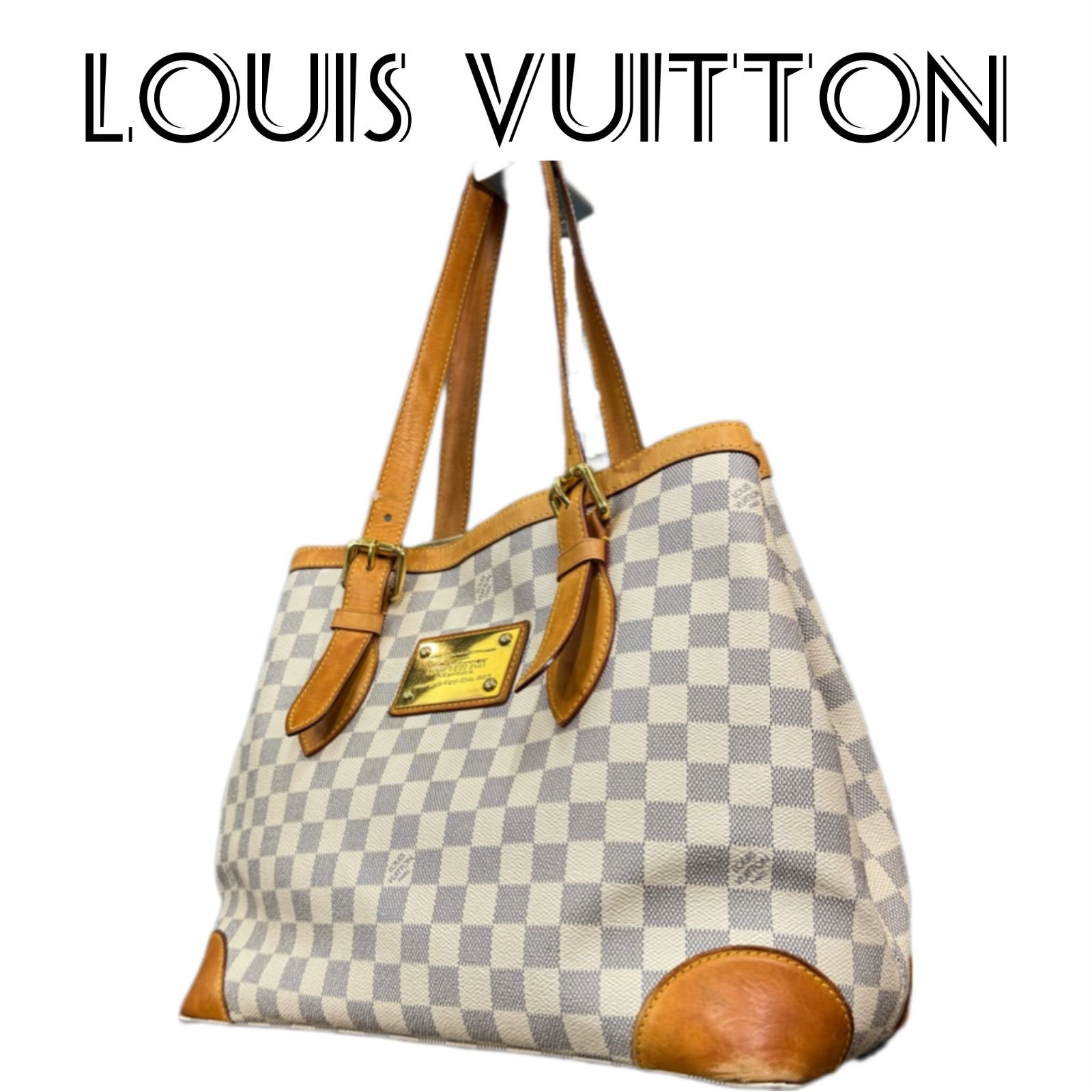 LOUIS VUITTON】 ビトン ダミエ アズール ハムステッドMM ハンドバッグ 