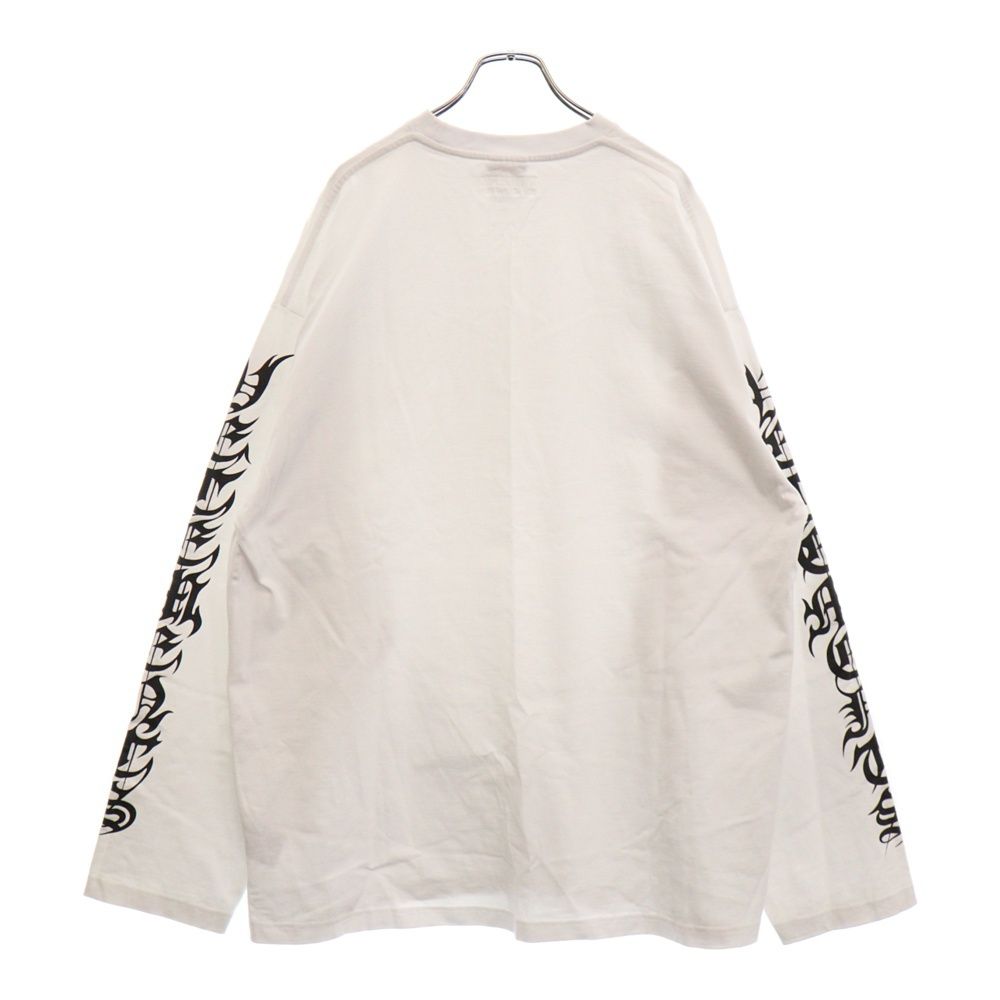 VETEMENTS (ヴェトモン) 22AW Long Sleeve Gothic Logo T-Shirt ゴシックロゴ長袖カットソー アームロゴ  ロンT UA53LS100W ホワイト - - メルカリ