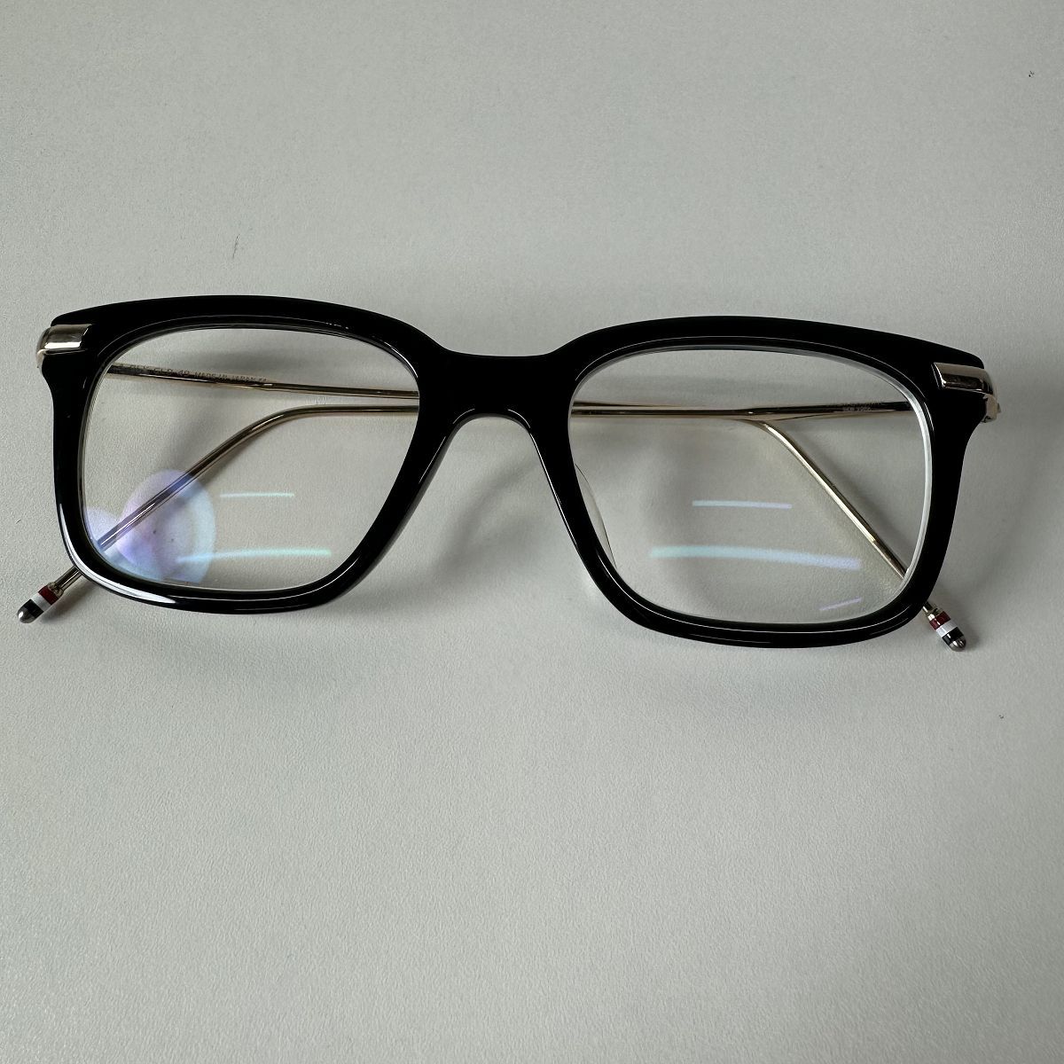 THOM BROWNE/トムブラウン 度入り 眼鏡フレーム/アイウェア TB-701-A-BLK-GLD-49 - メルカリ